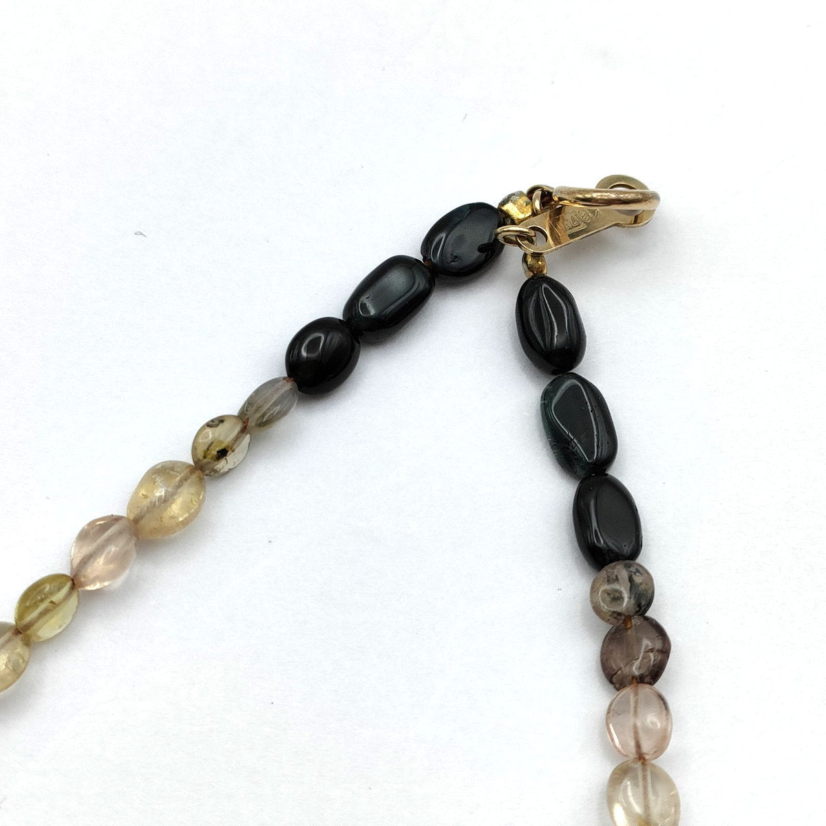 Multicolor Bead Necklace with K18/750 Gold Clasp — original detail 2