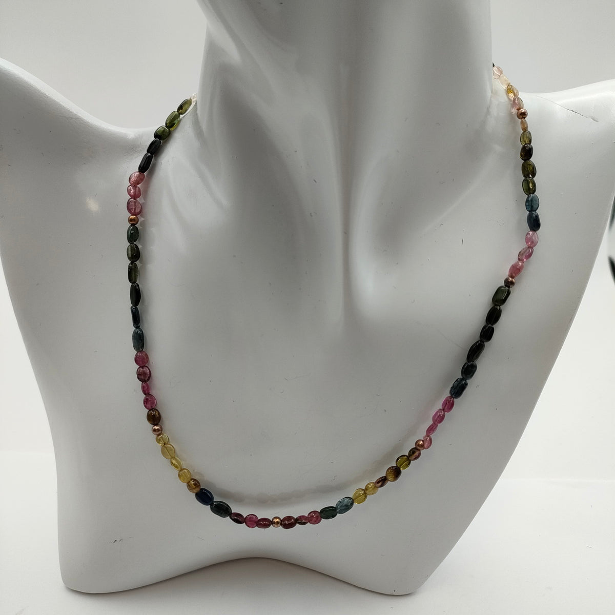 Multicolor Bead Necklace with K18/750 Gold Clasp — original detail 5