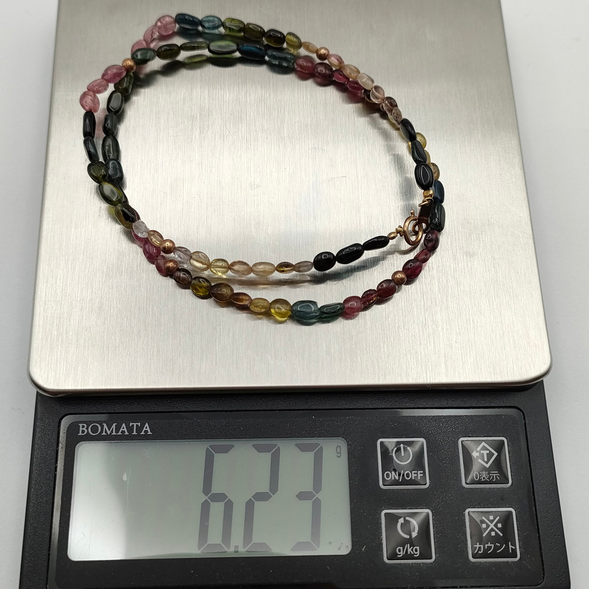 Multicolor Bead Necklace with K18/750 Gold Clasp — original detail 8