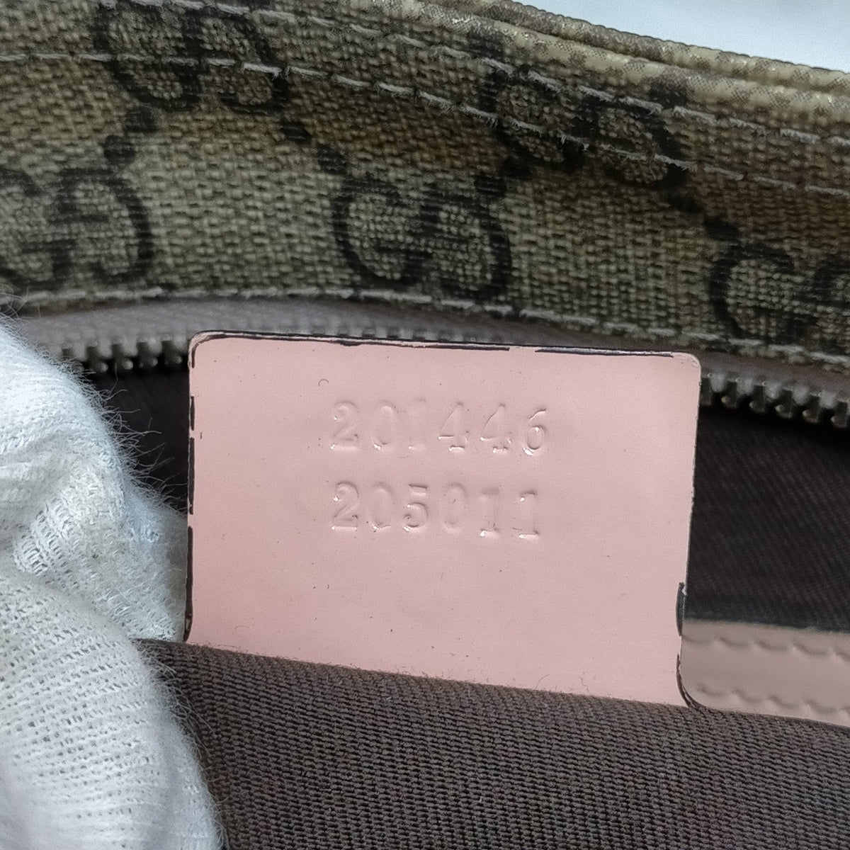 Gucci Brown Coated-Canvas Shoulder Bag — original photograph 8