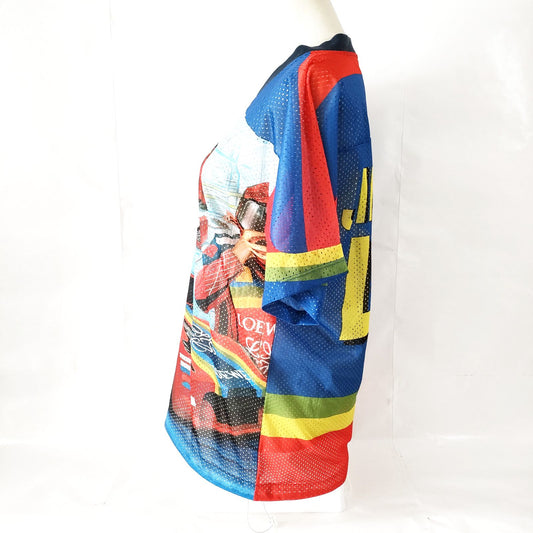 Loewe Multicolor Jimmy 46 Racing-Print Mesh Jersey — original detail 1
