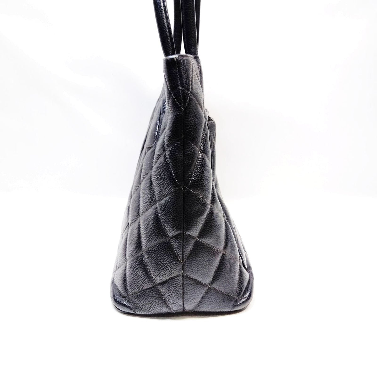 Chanel Black Caviar Quilted Tote Bag — original photograph 3