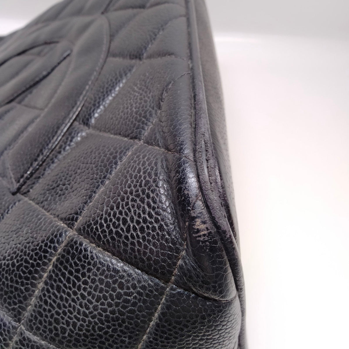 Chanel Black Caviar Quilted Tote Bag — original photograph 9