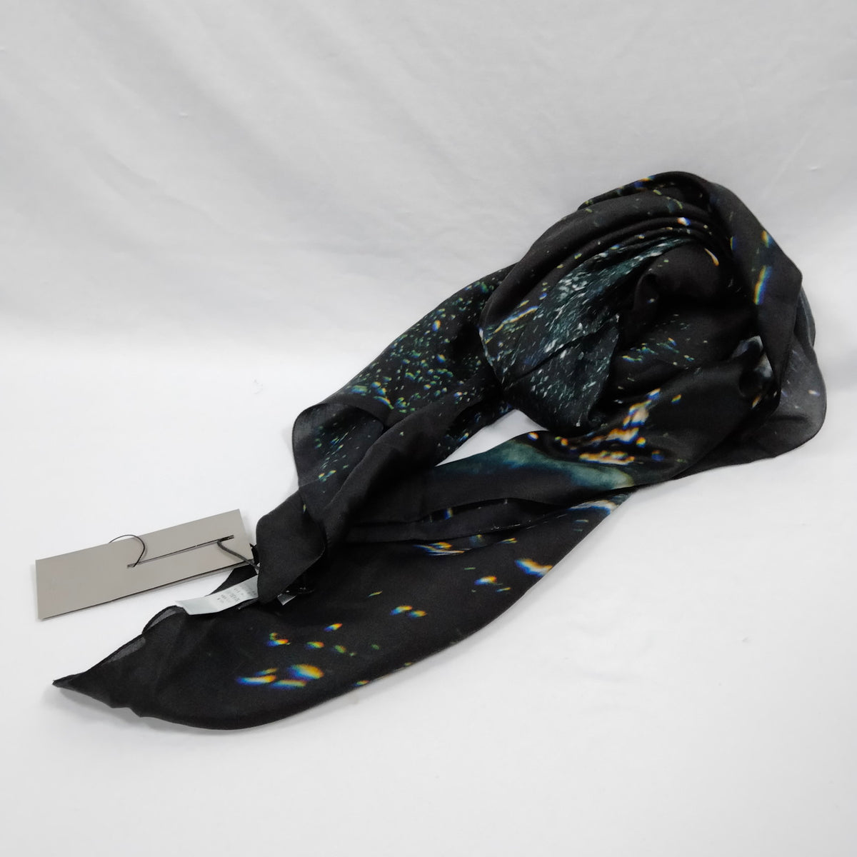 Dior Black City Lights Cotton & Silk Scarf — original detail 7