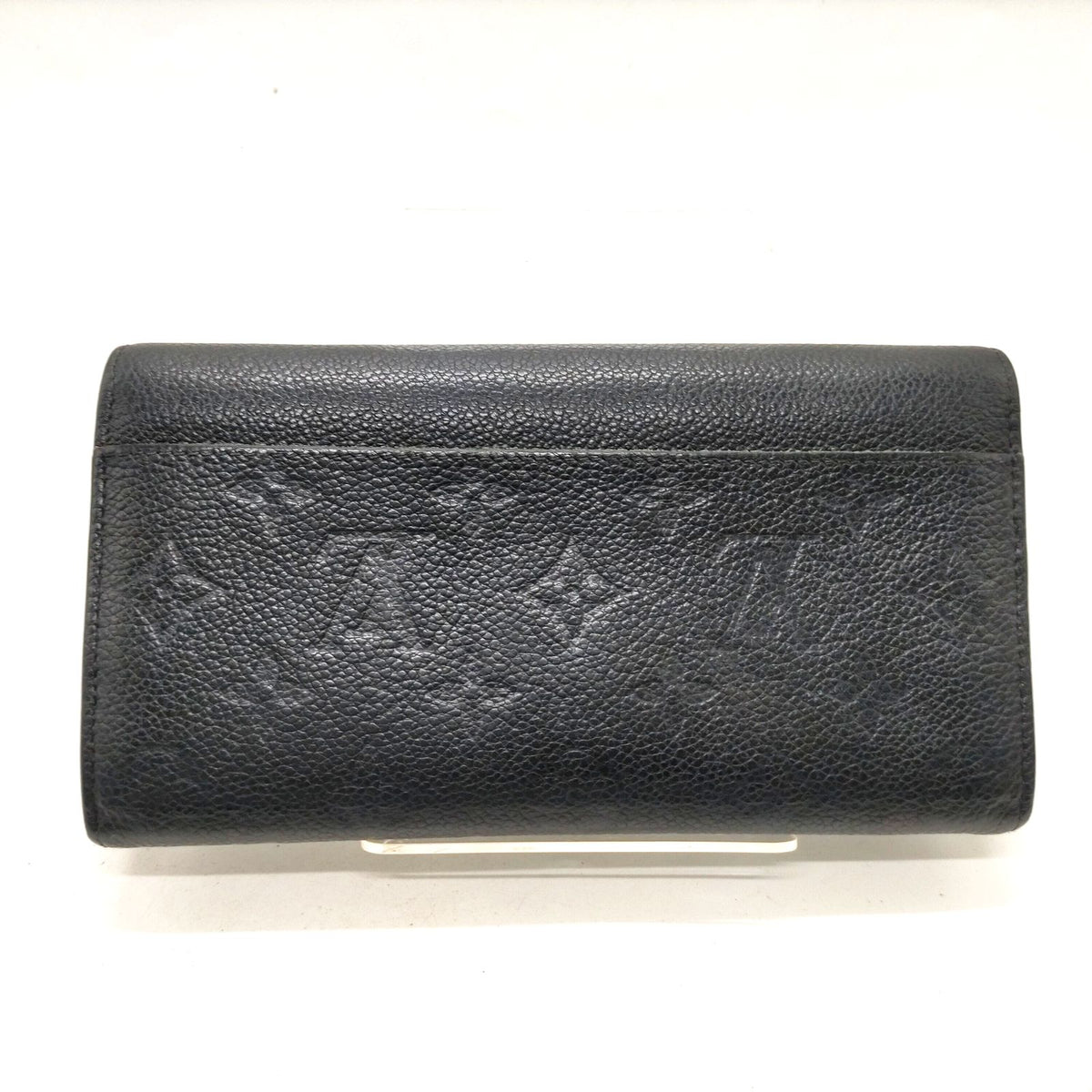 Louis Vuitton Black Monogram Empreinte Envelope Wallet — Personalized — detail 1