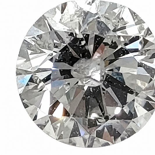 0.579 ct Natural Round Brilliant Loose Diamond — H / I-1 on pure white