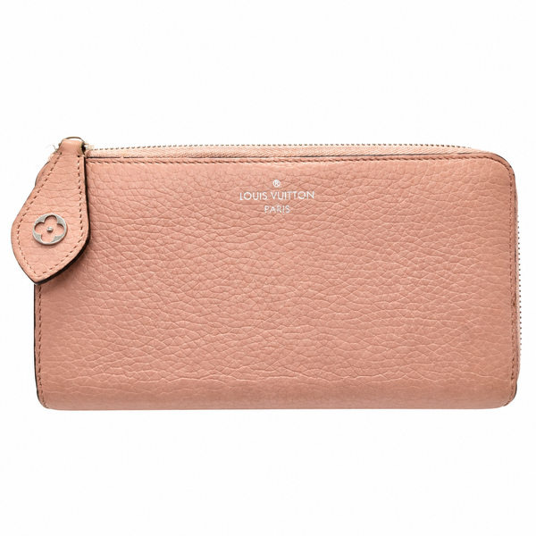 Louis Vuitton Pale Pink Leather Zip-Around Wallet