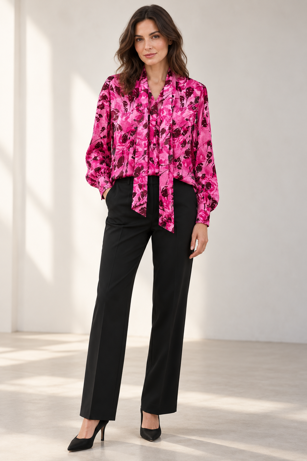 Styling example showing this garment worn with complementary pieces