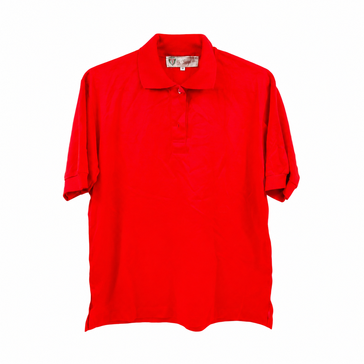 Gucci Red Cotton Interlocking-G Polo Shirt — M on pure white
