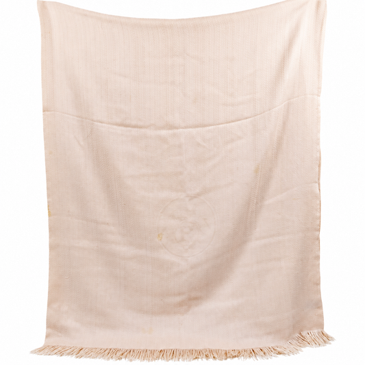 Hermès Pale Pink Cashmere & Silk Scarf — Visible Marks on pure white