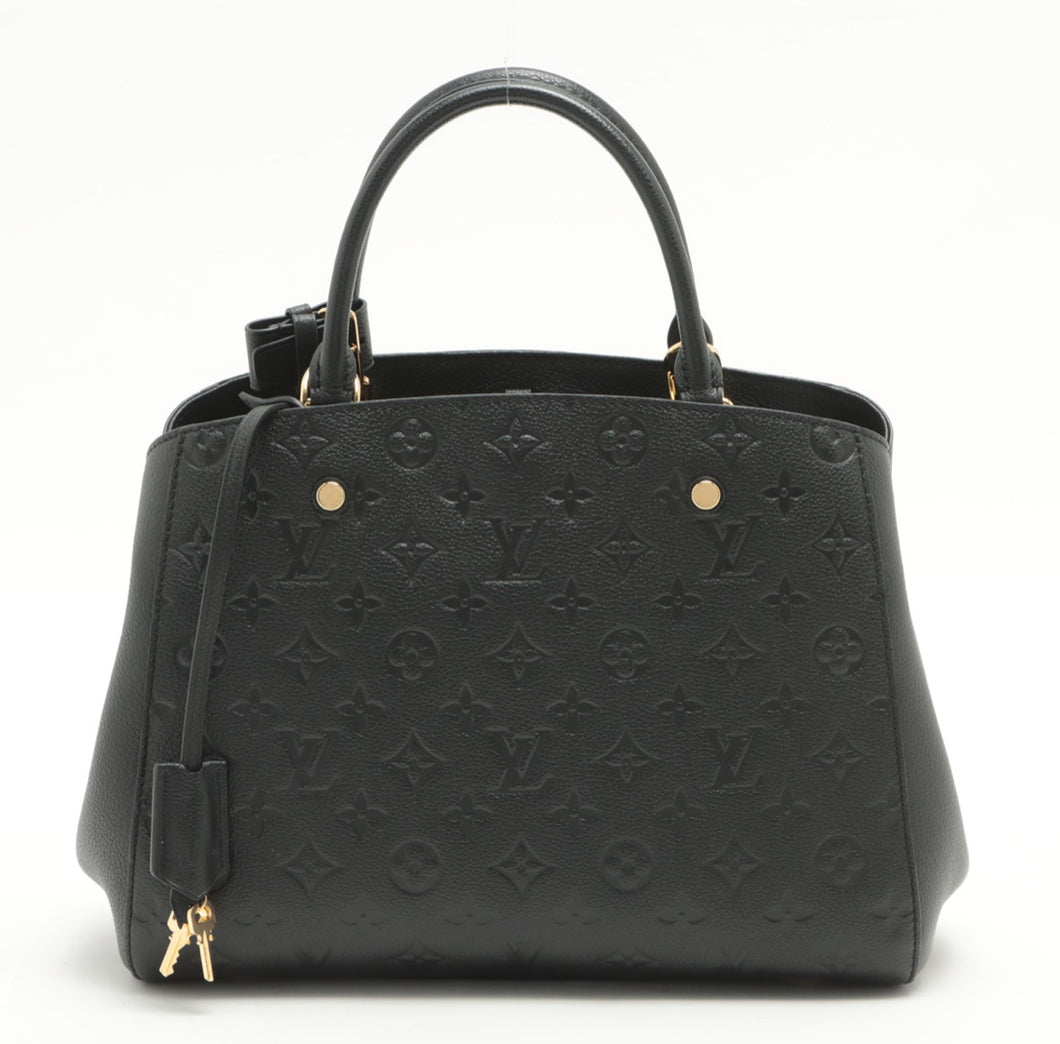 Louis Vuitton Montaigne BB in black empreinte leather now
